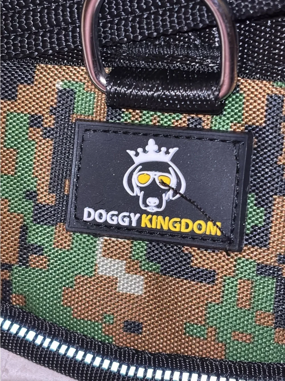 DoggyKingdom Camo Reflective No-Pull Harness - Green Camo size Small